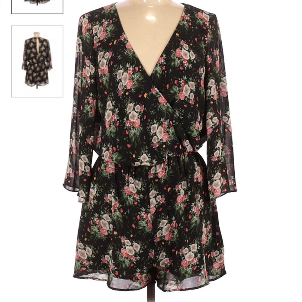Everly floral print romper